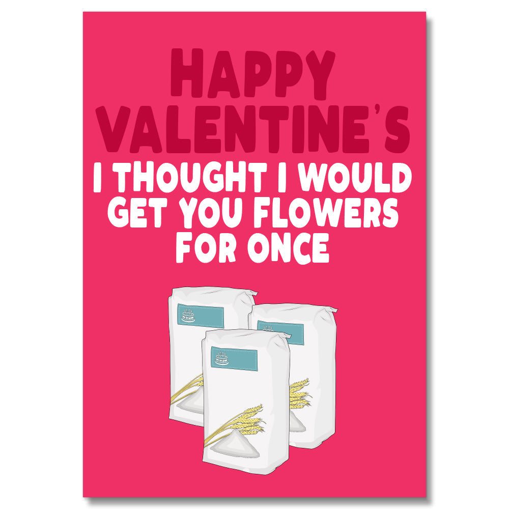 Valentine'S Funny Flour Birthday Card PACK OF 6 #1 image